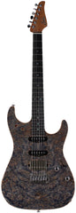 Suhr Select Standard Mahogany Guitar, Burl Trans Blue Denim Slate