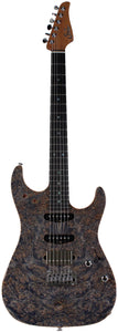 Suhr Select Standard Mahogany Guitar, Burl Trans Blue Denim Slate