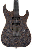 Suhr Select Standard Mahogany Guitar, Burl Trans Blue Denim Slate - Humbucker Music