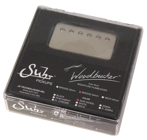 Suhr Woodbucker Humbucker Pickup, Bridge, Raw Nickel, 53mm - Humbucker Music