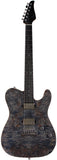 Suhr Select Modern T Mahogany Guitar, Trans Blue Denim Slate Burl