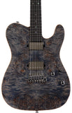 Suhr Select Modern T Mahogany Guitar, Trans Blue Denim Slate Burl