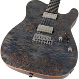 Suhr Select Modern T Mahogany Guitar, Trans Blue Denim Slate Burl