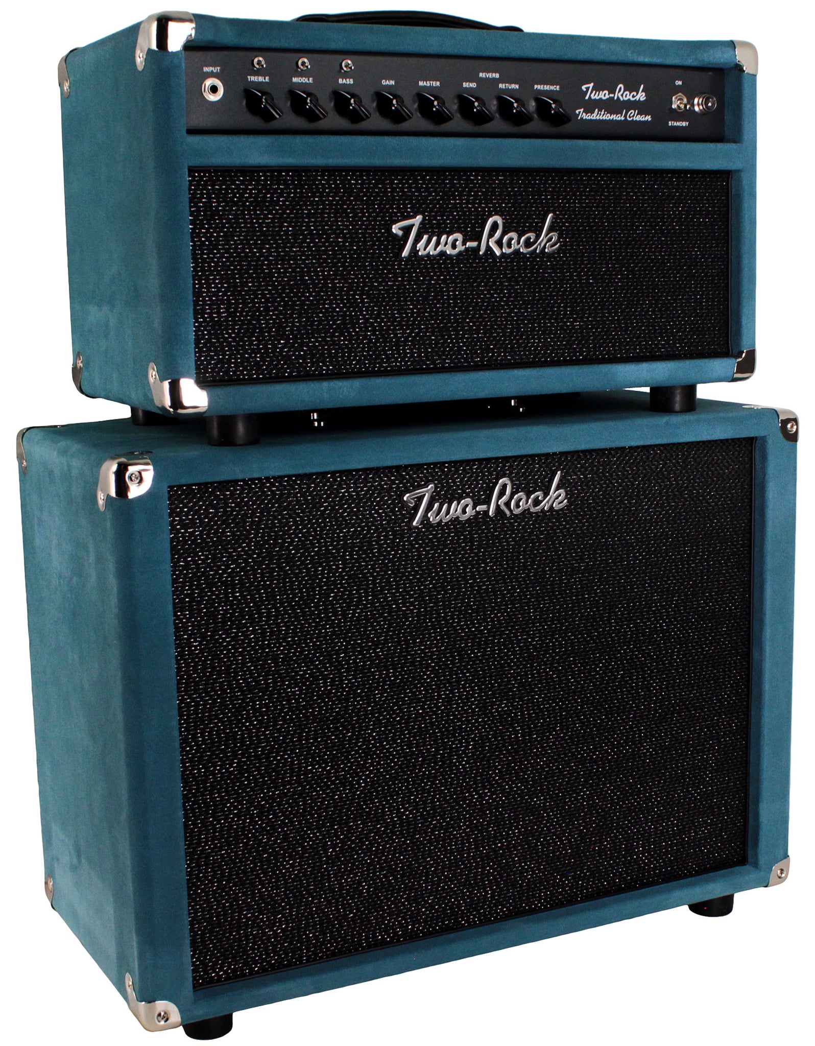 Two-Rock Traditional Clean 100/50 Head, 1x12 Cab, Blue Suede