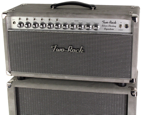 Two-Rock Silver Sterling Signature 150/75 Head, 2x12 SSS Vertical Cab, Silver Suede