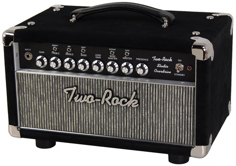 Two-Rock Studio Overdrive Head, Black Suede, Pinstripe Grille - Humbucker Music