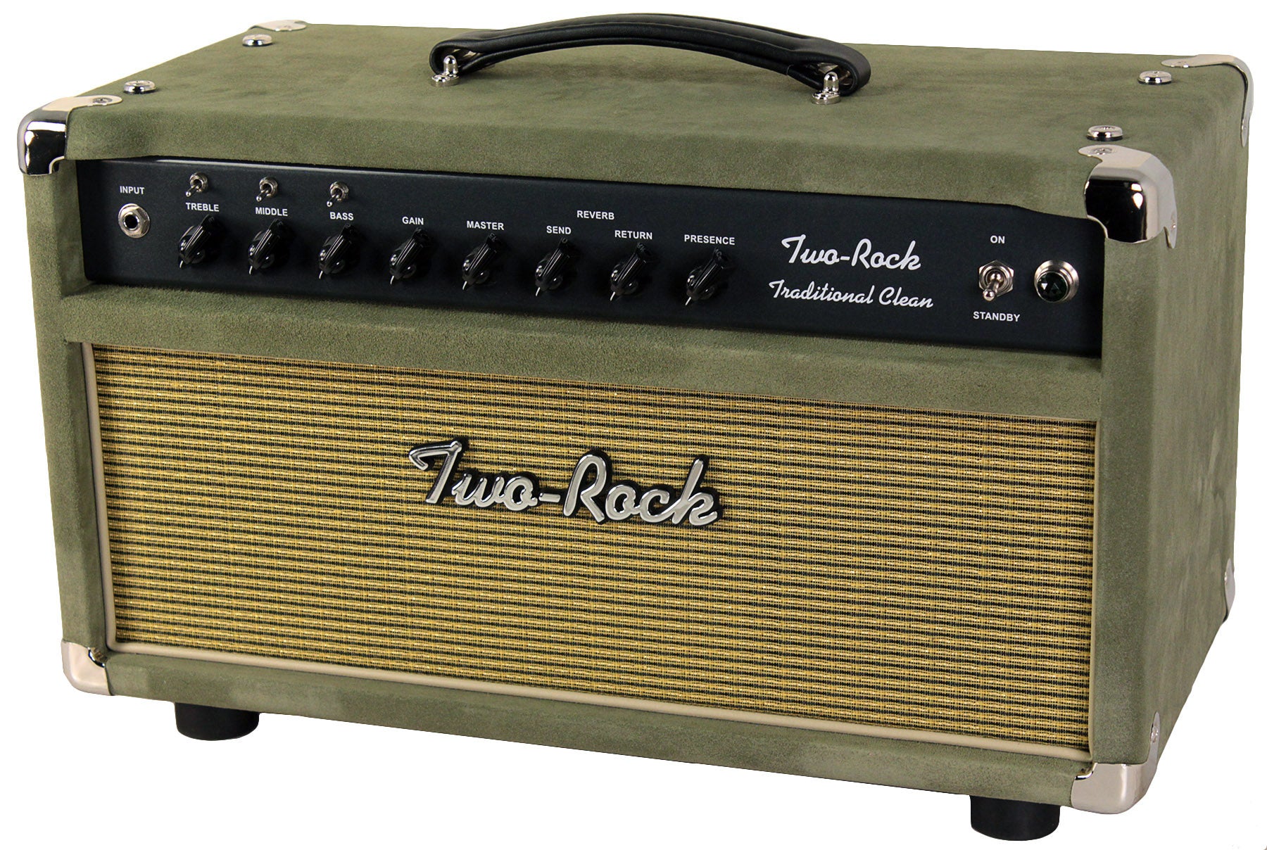 Two-Rock Traditional Clean 100/50 Head, 2x12 Cab, Moss Green Suede