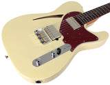 Suhr Select Alt T Cat's Eye Guitar, Vintage White, Tortoise Shell - Humbucker Music