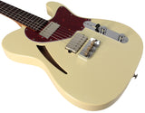 Suhr Select Alt T Cat's Eye Guitar, Vintage White, Tortoise Shell - Humbucker Music