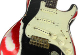 Nash S-67 Guitar, "Jawbreaker" Black/ Olympic White/ Candy Apple Red