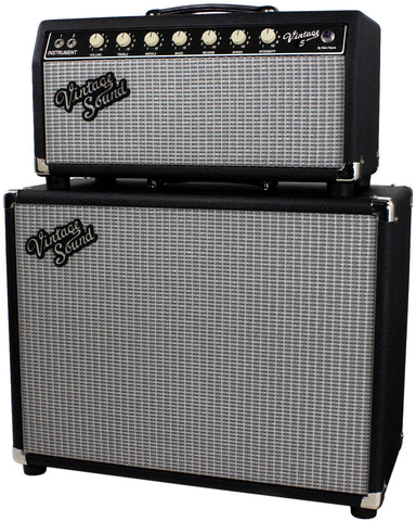 Vintage Sound Vintage 5 Head & 1x12 Cab, Black, Silver