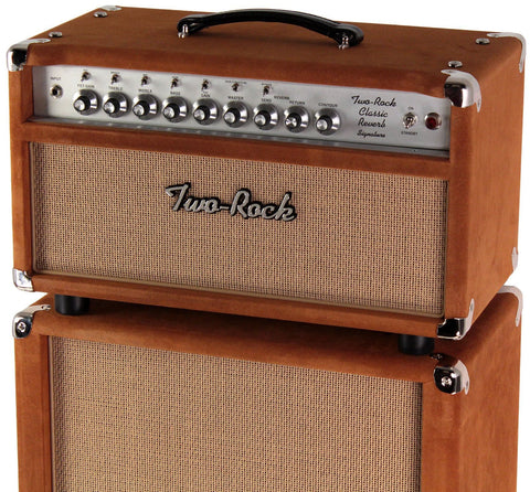 Two-Rock Classic Reverb Signature 50 Tube Rectified Head, 2x12 Cab, Tobacco Suede