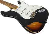 Fender Custom Shop 1955 Heavy Relic Stratocaster - Aged Black over 2-Tone