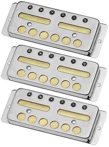 Lollar Gold Foil Surface Mount 3 Pickup Set, Nickel