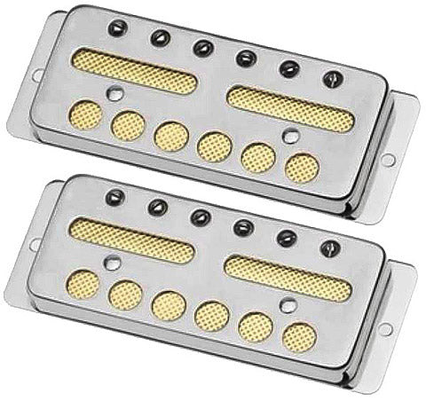 Lollar Gold Foil Surface Mount Pickup Set, Nickel