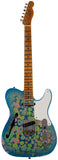 Fender Custom Shop LTD Double Esquire Thinline Custom Relic, Blue Flower