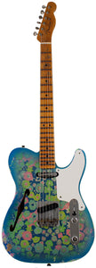 Fender Custom Shop LTD Double Esquire Thinline Custom Relic, Blue Flower
