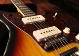Nash JM-63 Jazzmaster Guitar, 3 Tone Sunburst, Binding, Block Inlay
