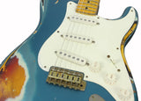 Nash S-57 Guitar, Ocean Turquoise over 3 Tone Sunburst