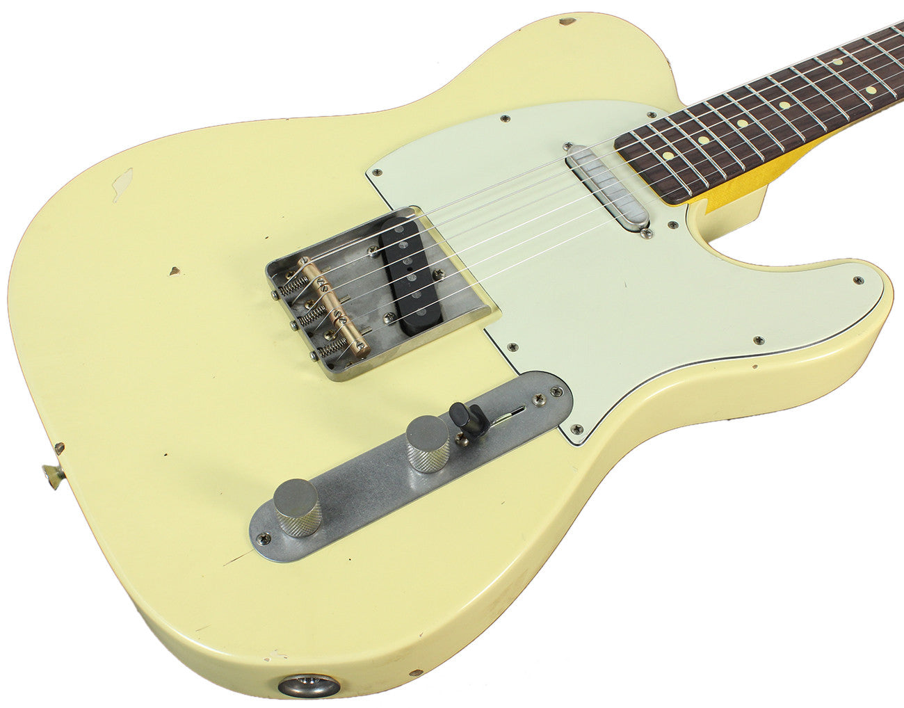 Nash T63 Guitar, Vintage White, Light Aging | Humbucker Music
