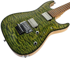 John Suhr Select Standard Carve Top - Green Quilted Maple