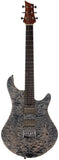 American Exotic Guitars DC-Standard, Quilt Maple, Walnut, Faded Slate Blue