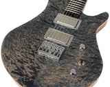 American Exotic Guitars DC-Standard, Quilt Maple, Walnut, Faded Slate Blue