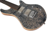 American Exotic Guitars DC-Standard, Quilt Maple, Walnut, Faded Slate Blue