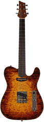 American Exotic Guitars TX-SS, Quilt Maple, Walnut, 3-Tone Burst