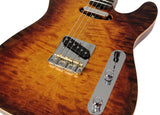 American Exotic Guitars TX-SS, Quilt Maple, Walnut, 3-Tone Burst