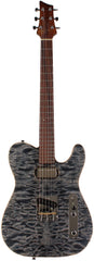 American Exotic Guitars TX-HS, Quilt Maple, Walnut, Faded Slate Blue