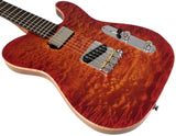 American Exotic Guitars TX-HS, Quilt Maple, Walnut, Fireburst