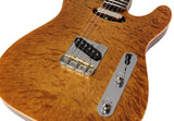 American Exotic Guitars TX-SS, Quilt Maple, Walnut, Lemon Burst