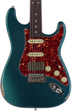 Suhr Select Classic S Antique HSS Guitar, Roasted Flamed Neck, Ocean Turquoise Metallic, Rosewood