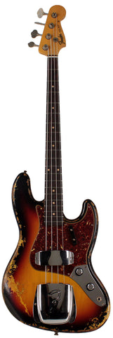 Fender Custom Shop 1960 Jazz Bass, Heavy Relic, 3-Tone Sunburst