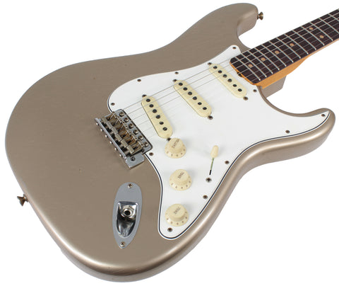 Fender Custom Shop 64 Journeyman Strat Guitar, Super Faded Firemist Gold