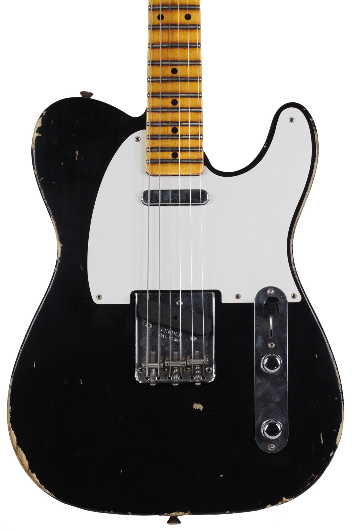 Fender Custom Shop Relic 1954 tele, Aged Black | Humbucker Music