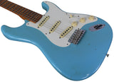 Fender Custom Shop Roasted 57 Journeyman Relic Strat Guitar, Daphne Blue