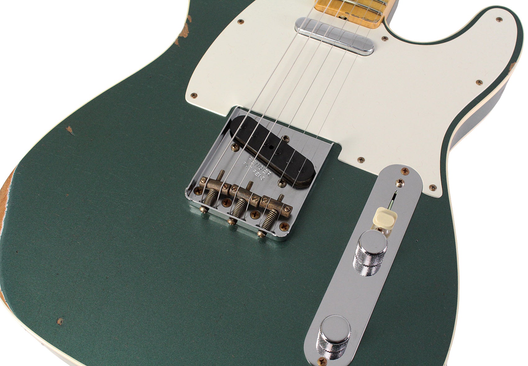 Fender Custom Shop 59 Telecaster Custom Relic Maple Aged Sherwood Green Metallic Guitar