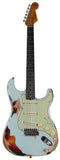 Fender Custom Shop 62 Heavy Relic Strat Guitar, Sonic Blue o/ 3TS