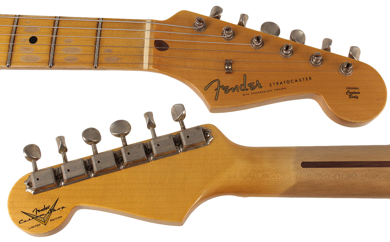 ギター Fender Custom Shop 2018 Limited 55 Strat Fender Custom Shop Limited '55 Dual-Mag Strat, Relic, Candy Apple