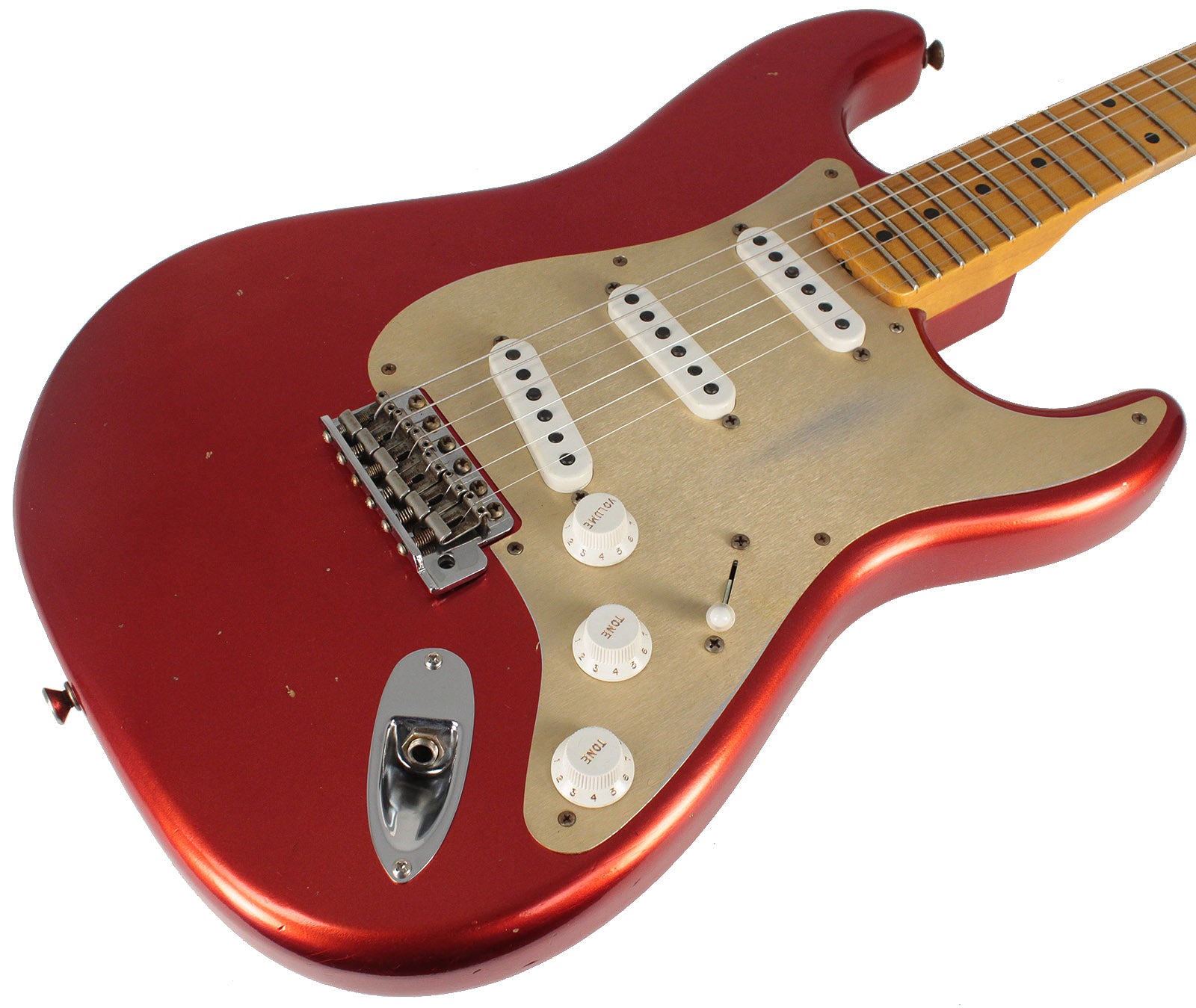 Fender Custom Shop Limited '55 Dual-Mag Strat, Relic, Apple Red | Music
