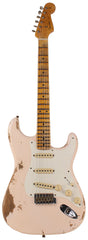 Fender Custom Shop 1956 Heavy Relic Strat Guitar, Super Faded, Aged Shell Pink