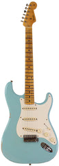 Fender Custom Shop Limited 1957 Stratocaster Relic Guitar, Faded Aged Daphne Blue