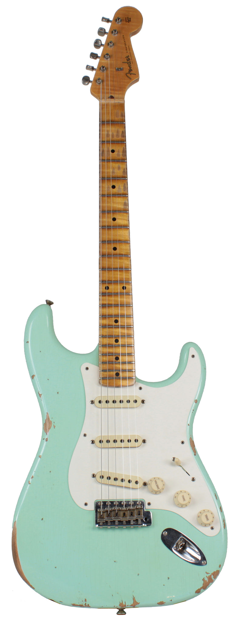 Fender Custom Shop 58 Relic Strat Guitar, Super Faded Surf Green