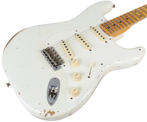 Fender Custom Shop 58 Relic Strat Guitar, Super Faded Olympic White