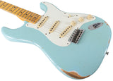 Fender Custom Shop 58 Relic Strat Guitar, Super Faded Daphnie Blue