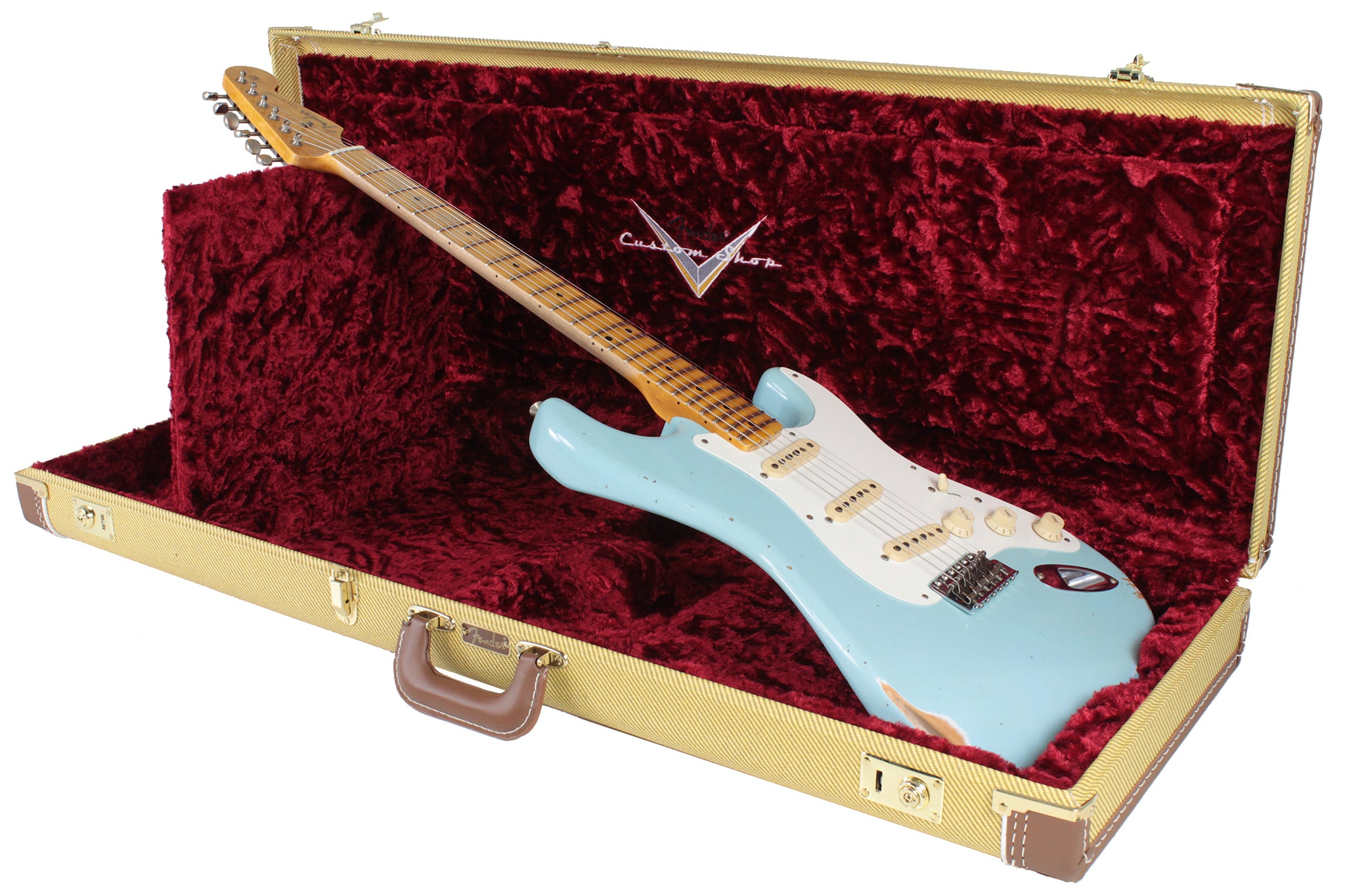 ☆ Custom Oder Relic Guitar ☆ Fender Custom Shop 58 Relic Strat Guitar, Super Faded Daphnie Blue