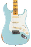Fender Custom Shop 58 Relic Strat Guitar, Super Faded Daphnie Blue