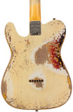 Fender Custom Shop Limited 1960 Telecaster Custom, Heavy Relic, Aged Olympic White Over 3-Color Sunburst